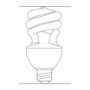 Sylvania Dulux® EL Series Self-ballasted Compact Fluorescent Lamps Twist CFL Medium 3000 K 7 W