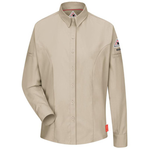 Workwear Outfitters Bulwark FR iQ Series® Button Work Shirts Medium Light Tan Womens