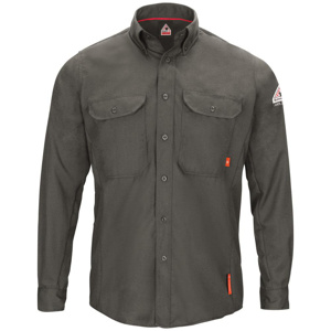 Bulwark iQ Series® Comfort FR Lightweight Button Shirts Mens Large Dark Gray 8.5 cal/cm2