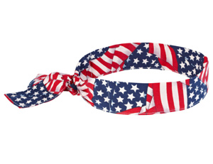 Ergodyne Chill-Its® 6700 Evaporative Cooling Bandanas One Size Fits Most Graphic - Stars and Stripes Polymer