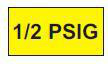 Electromark Xcel Energy Meter Hazard Labels 1/2 PSIG Reflective 0.375 x 0.75 in Black on Yellow