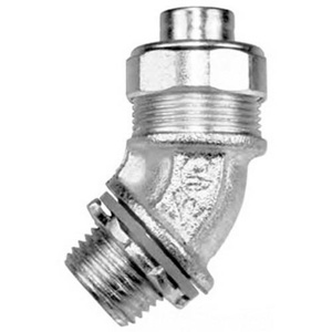 American Fittings STR Series 45 Degree <em class="search-results-highlight">Liquidtight</em> Connectors Non-insulated 3/4 in Compression x Threaded Steel