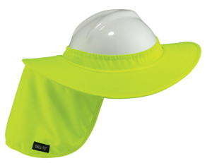 Ergodyne Chill-Its® 6660 Series Hard Hat Brims with Shade Hi-Viz Lime Hard Hat