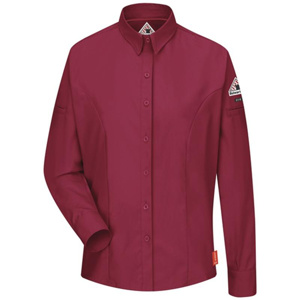 Workwear Outfitters Bulwark FR iQ Series® Button Work Shirts Large Red Womens