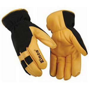 KincoPro™ Unlined Premium Grain Deerskin Gloves XL Black/Gold