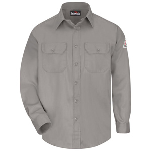 Workwear Outfitters Bulwark FR Relaxed Button Uniform Shirts XL Tall Gray Mens
