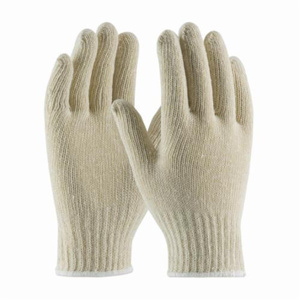 PIP Standard Weight Seamless Knit Gloves Large Cotton, Polyester Natural