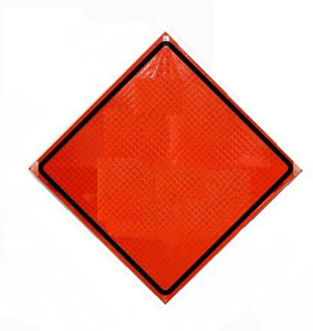 DICKE Safety Roll-up Signs 48 in Orange Carbide