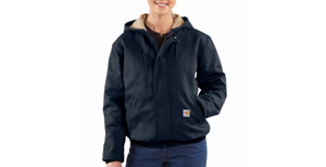 Kits - Carhartt FR Midweight Hooded Jackets - OneOK <em class="search-results-highlight">Logo</em> 2XL Navy Womens