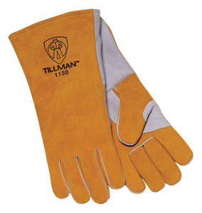 Tillman Company Side Split Cowhide Gloves Large Cowhide Leather Brown/Gray