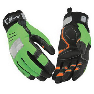 Kinco KincoPro™ Hi-Vis Synthetic Leather Cold Weather Gloves Large Green