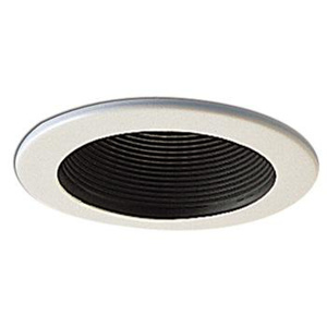 Nora Lighting NS-41 Series 4 in Trims White Baffle - Black Stepped Baffle White