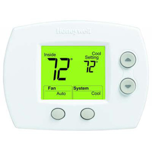 Honeywell FocusPRO® 5000 Series Heat/Cool - Non-programmable Electronic Wall Thermostat - Low Voltage 24 V Premier White