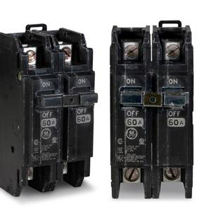 GE Electric Q-Line THQL Series Shunt-trip Molded Case Plug-in Circuit Breakers 2 Pole 120 VAC 70 A