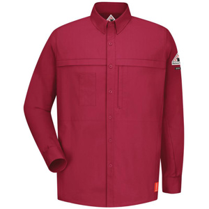 Workwear Outfitters Bulwark FR iQ Series® Button Work Shirts 2XL Tall Red Mens