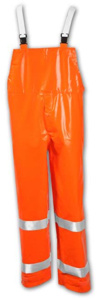 Tingley FR High Vis Comfort-Brite® Reflective Lightweight Rain Bib Overalls Large High Vis Orange Mens
