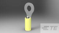 Insulated Ring Terminals 12 - 10 AWG 1/4 in Yellow