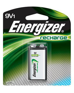 Energizer Rechargeable NiMH Batteries 9 VDC 9V