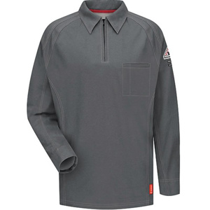 Kits - Workwear Outfitters Bulwark FR iQ Series® Lightweight Polos - Sentry <em class="search-results-highlight">Logo</em> 2XL Tall Charcoal Mens