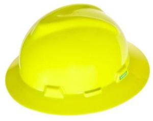 MSA Slotted Cap-mounted Earmuffs Polyethlyene High Vis Yellow