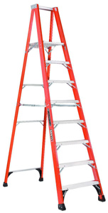 Louisville Ladder FP Fiberglass Platform Ladders 8 ft 375 lb Fiberglass