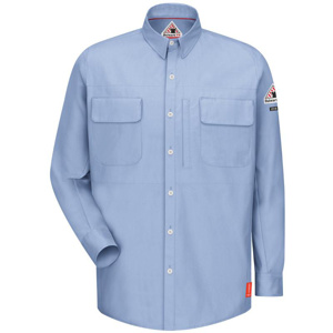 Workwear Outfitters Bulwark FR iQ Series® Button Work Shirts 2XL Tall Light Blue Mens