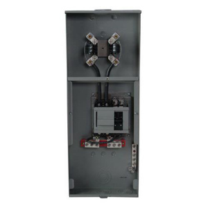 Durham SB Series 240 V 2PDT 3-wire N3R Interlocking Breakers. 100/100 A Main/Aux with Meter Socket 200/100 A 120/240 VAC