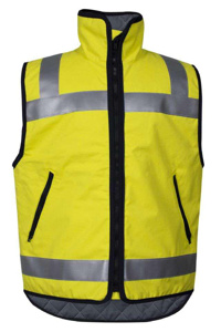 NSA FR High Vis Reflective Lined Full Zip Vests 2XL High Vis Yellow Type R, Class 2, 107 Class E