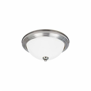 Seagull Ceiling Flush Mount Series Close-to-Ceiling Light Fixtures Incandescent Brushed Nickel Frosted Glass