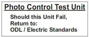Electromark Xcel Energy Hazard Labels Photo Control Test Unit Duracryl 1 x 2-1/2 in Black on White