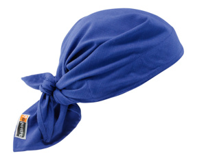 Ergodyne Chill-Its® 6710FR Evaporative FR Cooling Triangle Hats One Size Fits Most Blue Cotton, Modacrylic