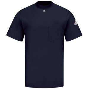 Workwear Outfitters Bulwark FR Lightweight T-shirts Large Navy Mens
