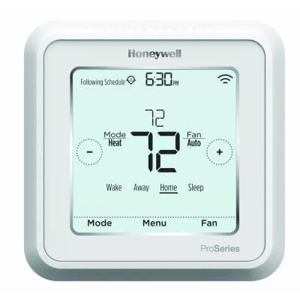 Ademco Lyric T6 Pro Wi-Fi Series Heat/Cool - Programmable Electronic Wall Thermostat - Wi-Fi 24 V White