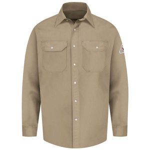 Workwear Outfitters Bulwark EXCEL FR® Midweight Snap Uniform Shirts 2XL Tall Tan Mens