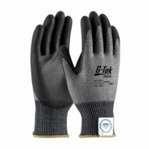 PIP 19-D326 G-Tek® 3GX™ Dyneema® Diamond Technology Flat Grip Gloves XL Black/Gray Abrasion 3, Cut A3 Dyneema® Diamond, Spandex®