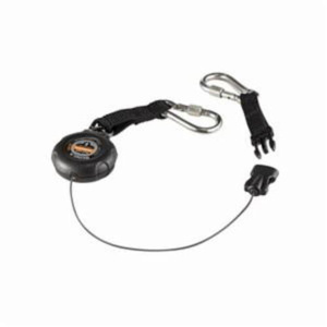 Ergodyne Squids® 3000 Series Retractable Tool Lanyards with Dual Carabiners Nylon, Stainless Steel 48 in 1 lb