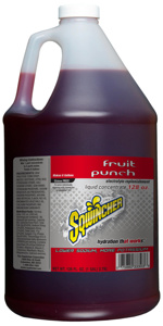Sqwincher Electrolyte Liquid Beverage Concentrates Fruit Punch 6 gal 128 oz Per Unit