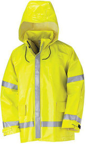 Workwear Outfitters Bulwark FR High Vis Reflective Rain Jackets XL High Vis Yellow Mens