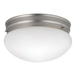 Kichler Ceiling Space Series Surface Round Light Fixtures Incandescent Brushed Nickel White Glass