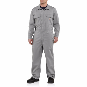 Carhartt FR Traditional Twill Coveralls 38 Gray Cotton Twill 11.2 cal/cm2