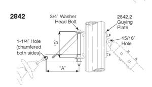 Hughes Brothers 2822 Swinging Angle Brackets 15 in