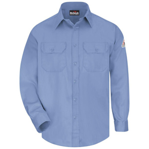 Workwear Outfitters Bulwark FR Relaxed Button Uniform Shirts XL Light Blue Mens