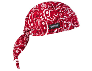 Ergodyne Chill-Its® 6615 Series High Performance Dew Rags Graphic - Red Western Elastic, Hi Cool®, Terry Cloth