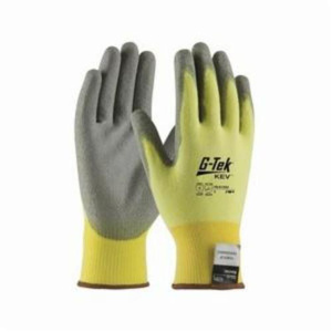 PIP 09-K1250 G-Tek® KEV™ Kevlar® Flat Grip Gloves Large Gray/Yellow Abrasion 3, Cut A2 Elastane, Kevlar®