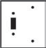 Pass & Seymour Oversized Blank Toggle Wallplates 2 Gang Brown Plastic Device