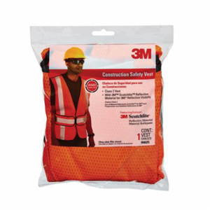3M Pro Series High Vis Reflective 5-Point Breakaway Safety Vests One Size High Vis Orange Type R, Class 2, 107 Class E