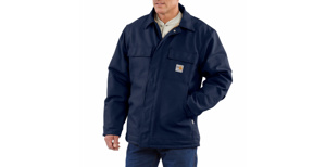 Kits - Carhartt FR Quilt-lined Heavyweight Traditional Coats - WCEC <em class="search-results-highlight">Logo</em> 2XL Tall Navy Mens