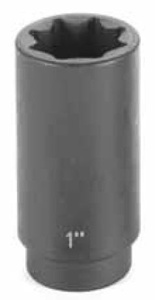 GP Sockets SAE Impact Sockets 1/2 in Deep 8 Point 1-1/8 in