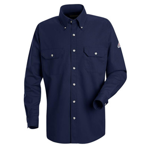 Workwear Outfitters Bulwark FR Midweight Button Uniform Shirts XL Navy Mens