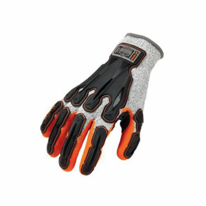 Ergodyne ProFlex® 922CR Gloves Large Black/Orange High Performance Polyethylene (HPPE), Thermoplastic Rubber